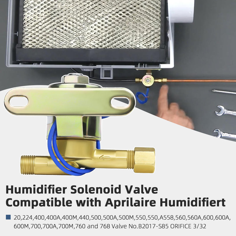 Humidifier Water Solenoid Valve 4040 Replacement Humidifier Valve 0.25 inches