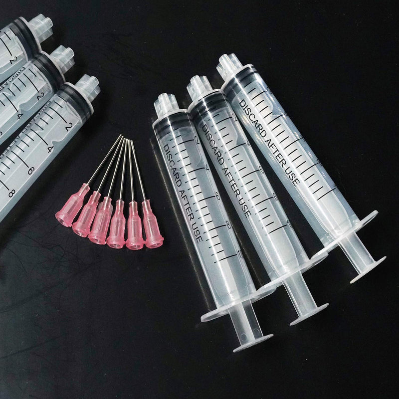 10ML/CC Ink Filling Syringe with Measurement and Blunt Needle Tip for Fountain Pen, Computer Printer (6pcs)