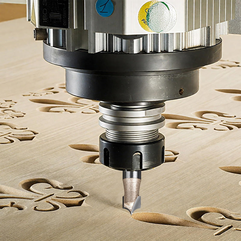 HUHAO Point Cutting Roundover Router Bit ,1/4" Shank,Cutting Dia. 5/8" ,Round-Over Plunge Cutter for Wood Engraving, 2D and 3D Carving 1/4*5/8