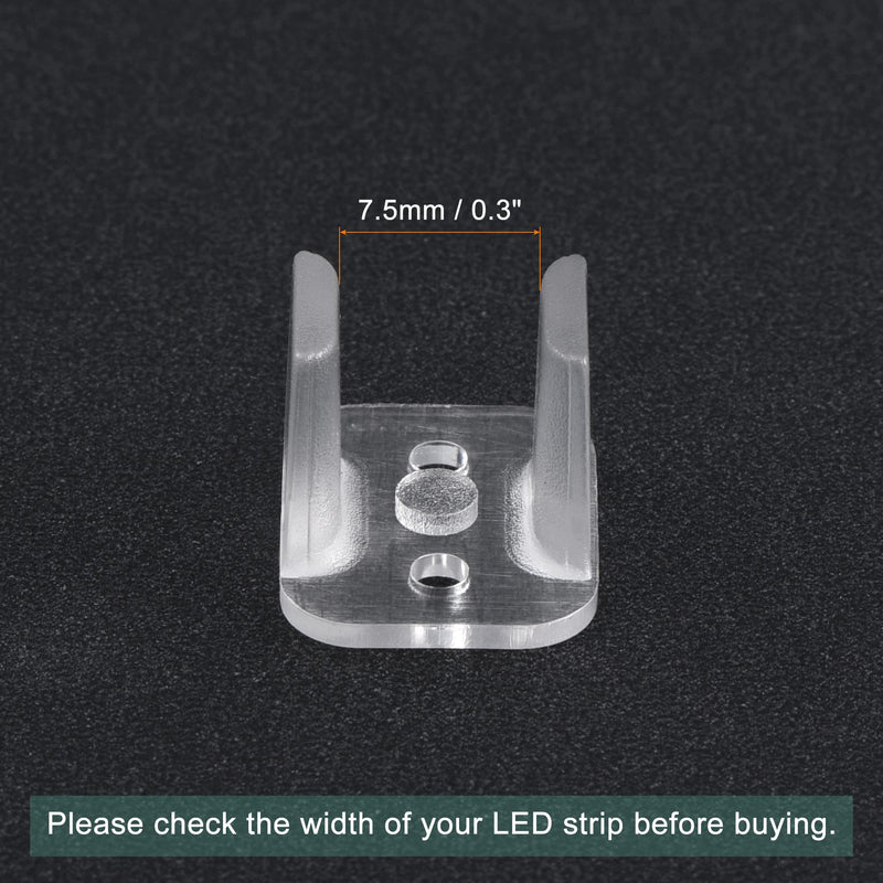 MECCANIXITY LED Neon Mounting Clips, Fixing Clamps Holder for 8mm Neon LED Strip Pack of 200