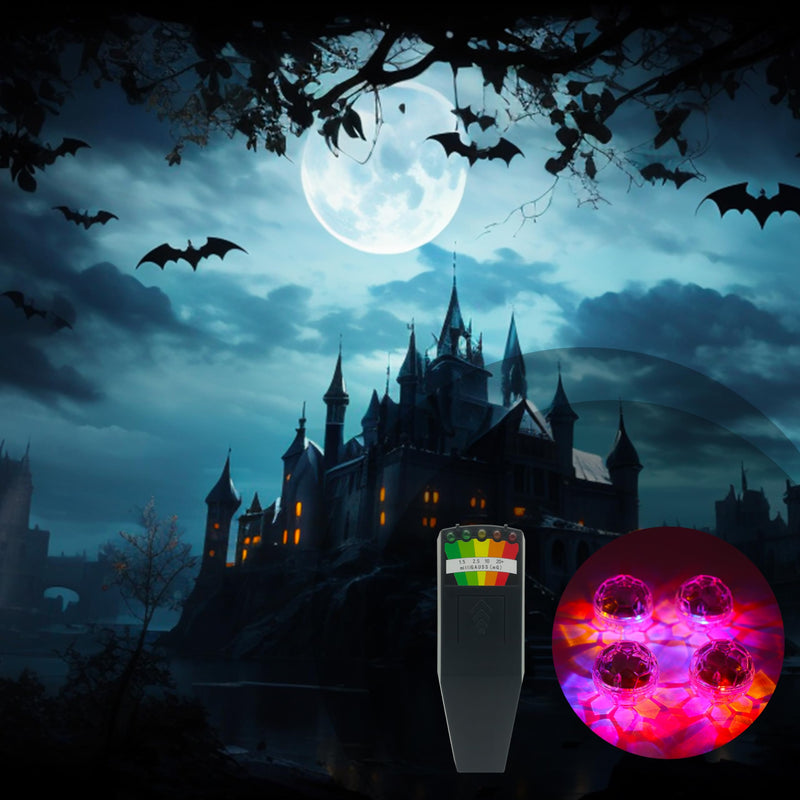 Ghost Hunting Equipment Kit, Include 1 pc Emf Meter and 4 pcs Motion Light up Cat Balls, Paranormal Equipment，Home and Office EMF Detection
