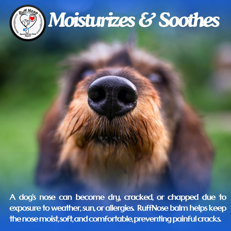 RuffNose Dog Nose Butter/Balm 1 Oz - All-Natural Snout Soother with Organic Oils, Butters & Beeswax - Relief for Dry, Cracked, Chapped Noses - Safe for Licking, Made in USA 1 Oz. - PawsPlanet Australia