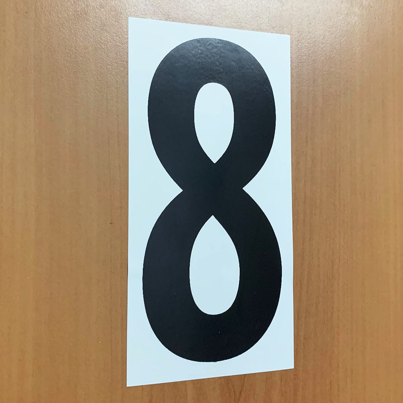40 Pieces, 6" - Vinyl Number Stickers, Waterproof Large Stick On Numbers - Black Numbers 6 x 3 inches