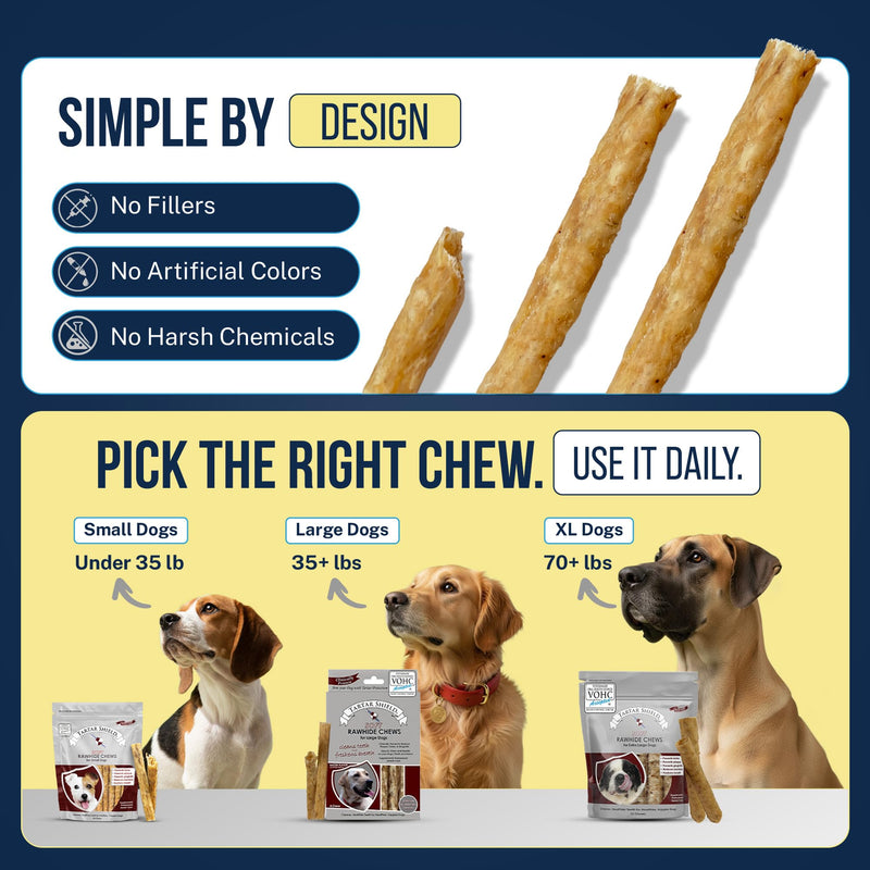 Tartar Shield® Soft Rawhide Dental Chews for Small Dogs | VOHC Accepted | Reduces Tartar, Controls Plaque & Freshens Breath | Vet Recommended | Bacon Flavor | USA Made | 30 Count Small Dog - 30 Ct.