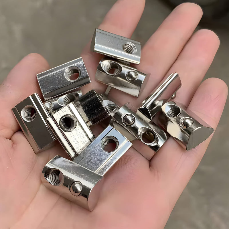 60pcs M4 Spring T Nut Rolling Ball Loading for Aluminum Extrusion Profile 3D Printer Machine Industry Accessorie