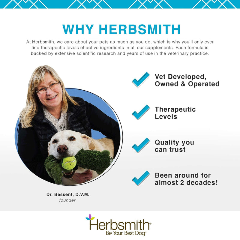Herbsmith Microflora Plus – Dog Digestion Aid –Probiotics and Digestive Enzymes for Dogs – Prebiotic for Dogs – 60 Capsules - PawsPlanet Australia