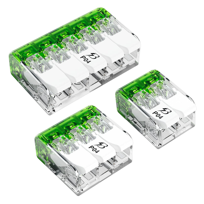 Lever Nuts 78pc Compact Splicing Wire Connector Assortment with Case，Includes (34x) 2 Port, (26x) 3 Port, (18x) 5 Port， AWG 12-24