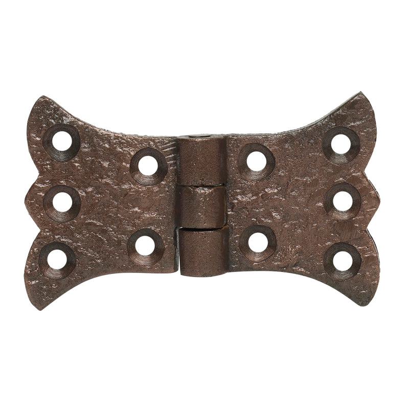SKANDH Butterfly Iron Hinges for Doors Gates, Cabinets, Barn Door Hardware, Antique Copper Powder Coated (3.35 Inch, Pack of 2)