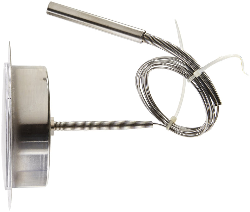 PIC Gauge V35WFF-300 3.5" Dial, 0/300°F, 5ft. Stainless Steel Capillary, Polycarbonate Lens, and 3" Stainless Steel Plain Bulb 0 - 300 Deg F