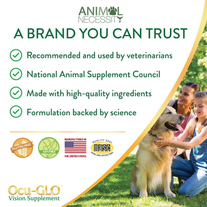 Ocu-GLO PB Vision Supplement - Easy to Administer Powder Blend with Lutein, Omega-3 Fatty Acids, Grape Seed Extract and Antioxidants to Promote Eye Health Small Dog & Cats - PawsPlanet Australia