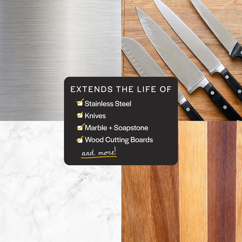 Thirteen Chefs Mineral Oil - 8 oz Food Grade Conditioner for Wood Cutting Board, Countertop & Butcher Block, Lubricant for Knife or Meat Grinder - Safe USP Finish on Marble, Soapstone 8 Fl Oz
