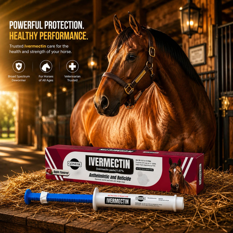 Horse Paste Gel 1.87% - 6.08g Tube Apple Flavor- for Horses Only (3 Pack)