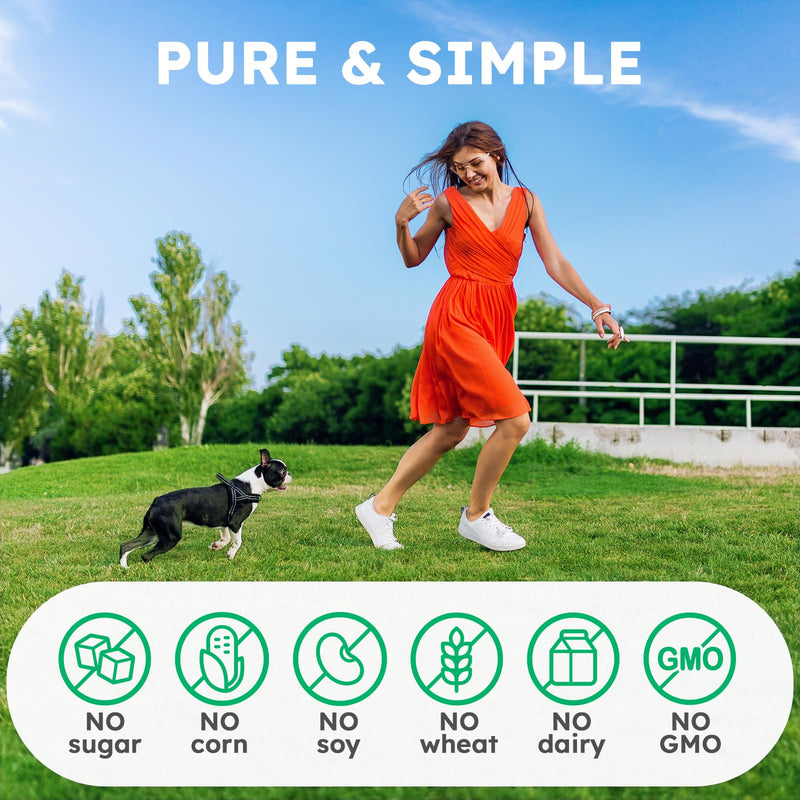 Collagen for Dogs - 150 Chews - Joint, Skin & Coat Supplement with Hyaluronic Acid, Eggshell Membrane & Vitamin C - Daily Hip & Joint Support for Senior Dogs & Puppies - Beef
