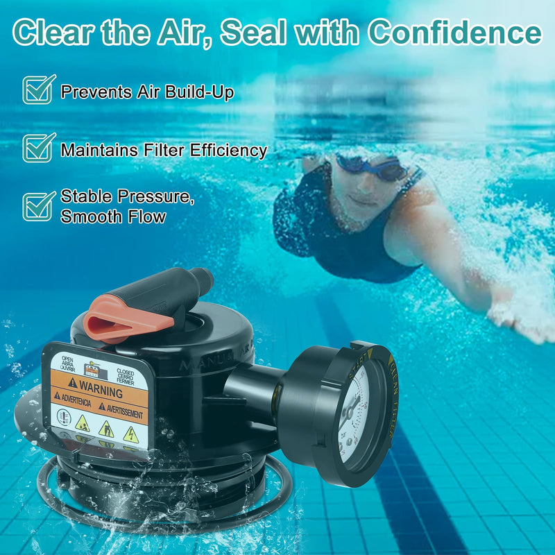 DEX2420MAR2 Manual Air Relief Assembly, 2420MAR2 Air Relief Valve Compatible with Hayward DE and Cartridge Pool Filter - Works with Pro Grid, Swim Clear and Swimclear Cartridge Filters