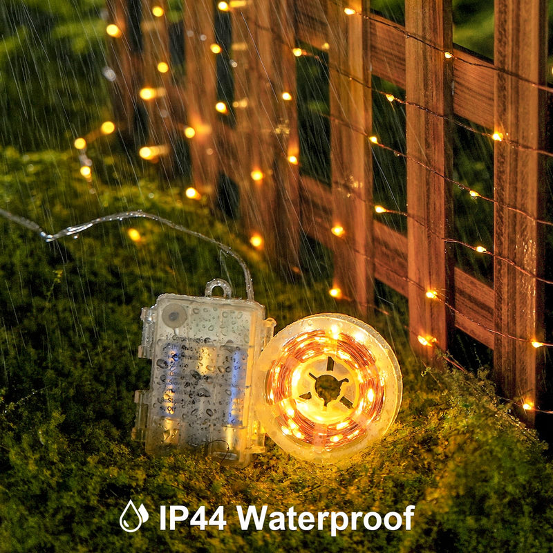 JMEXSUSS 2 Pack Fairy Lights Battery Operated with Remote, Total 400 LED 132ft Battery Powered String Lights, Twinkle Fairy Lights for Bedroom Indoor Outdoor Patio Tree Valentine Decor, Warm White 2 Pack 200LED *Warm White
