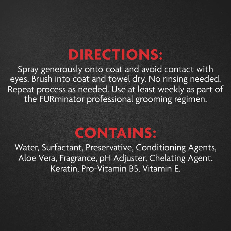 FURminator Ultra Premium deShedding Conditioner for Dogs (16 oz) and FURminator Rinse-Free deShedding Spray for Dogs (8.5 oz) Bundle - PawsPlanet Australia
