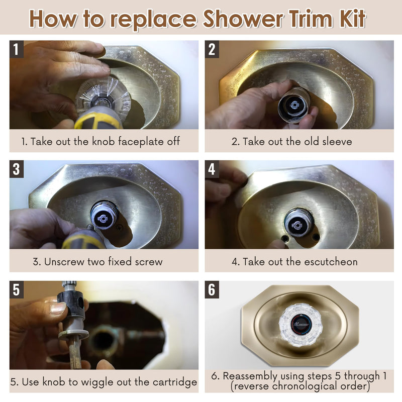 Shower Cartridge and Handle Replacement, Compatible with 9742920 S742920 and 940-240, Compatible with Pfister Avante Series Single Handle Lavatory, Tub and Shower Faucets(Plastic Stem) Plastic Stem