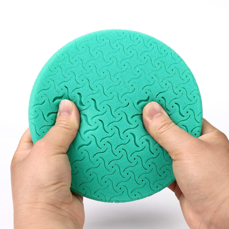 6" Buffing Polishing Pads Kit, 7Pcs 6.5" Backing Plate, Sponge & Woolen Pads - 6" Drill Attachment Set for Car Buffer Polish & Wax (6 Inch (150mm)) 6 Inch (150mm)