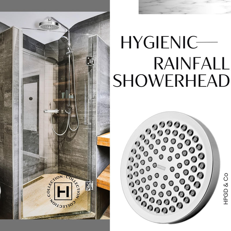 Shower Head - High Pressure Rain, 6-Inch Round, Luxury Chrome Finish, Universal Shower Head Replacement, Premium Quality Anti-Clogging Nozzles, Tool-Free Minute Installation (Chrome)