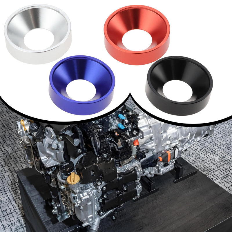 25pcs M8x18x5mm Countersunk Washers Alloy Aluminum Colourful Gaskets Contains 5pcs Each of Black/Red/Blue/Silver/Gold for Car Furniture Screw Accessories M8 - NewNest Australia