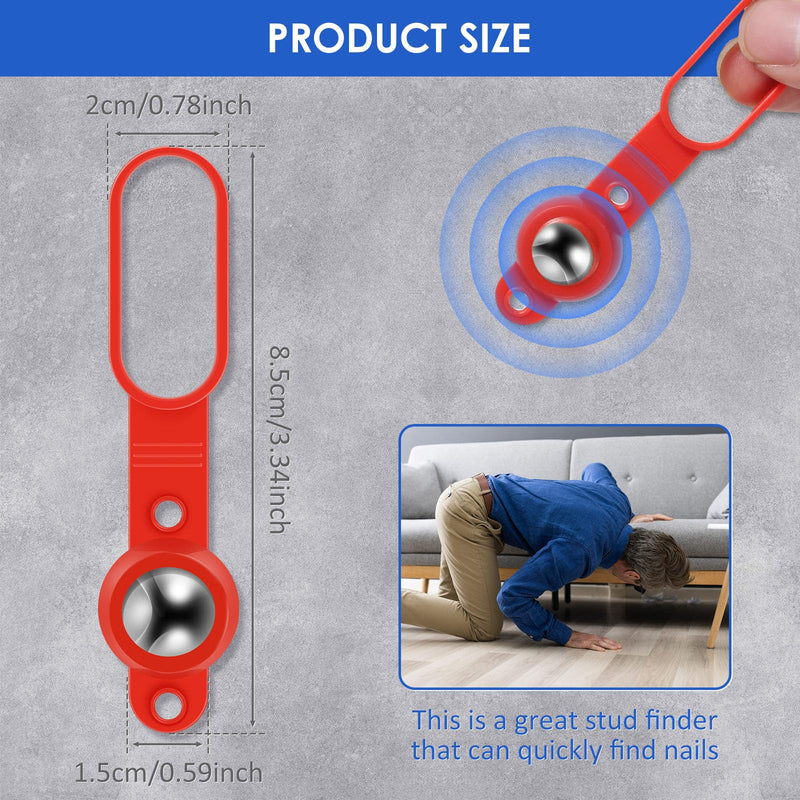 4Pcs Magnetic Stud Finder, Magnet Stud Finder with 27 Pounds of Pull Power, No Batteries Wall Scanner Detect Nails, Screws, Metal Through 5/8" Drywall or 3/4" Plywood Paneling (52300 Studball) 4 PCS