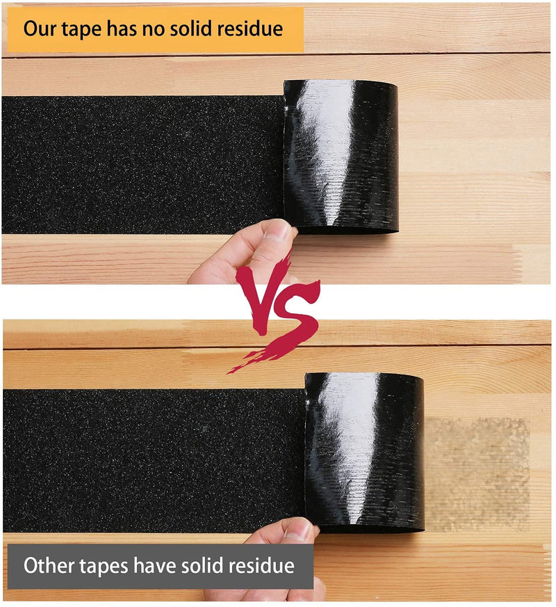 AISEY Non Slip Safety Grip Tape for Stairs Steps (2" X 16.4ft, Black) 2" X 16.4ft