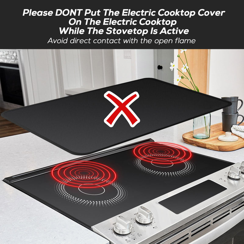 FLASLD StoveTop Cover, Heat Resistant Stove Top Covers for Electric Stove Protector, Fireproof & Waterproof Heat Resistant Grill Table Mat, Under Blackstone Griddle BBQ Mat (21×29.5 inch) 21 × 29.5in