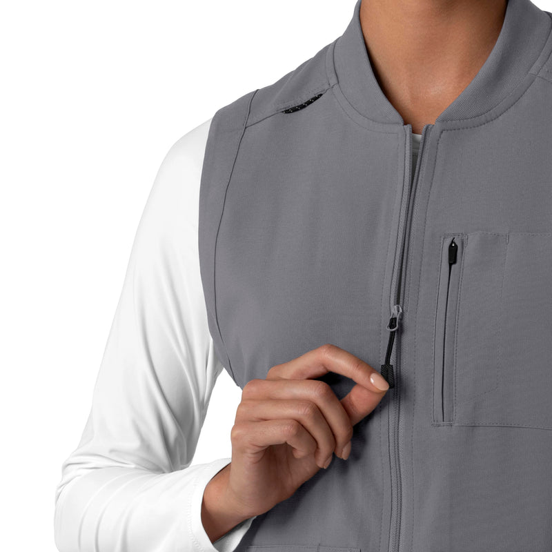 Carhartt Scrubs for Women Force Cross-Flex Lightweight Vest X-Small Pewter