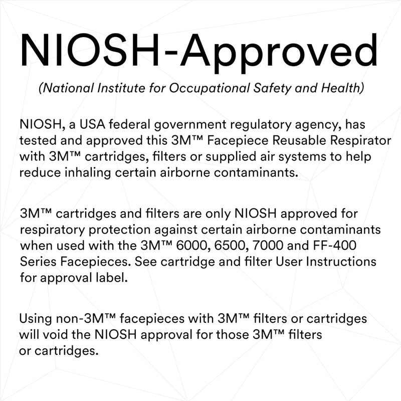 3M Full Facepiece Reusable Respirator 6800, NIOSH, Medium 1 Count (Pack of 1)