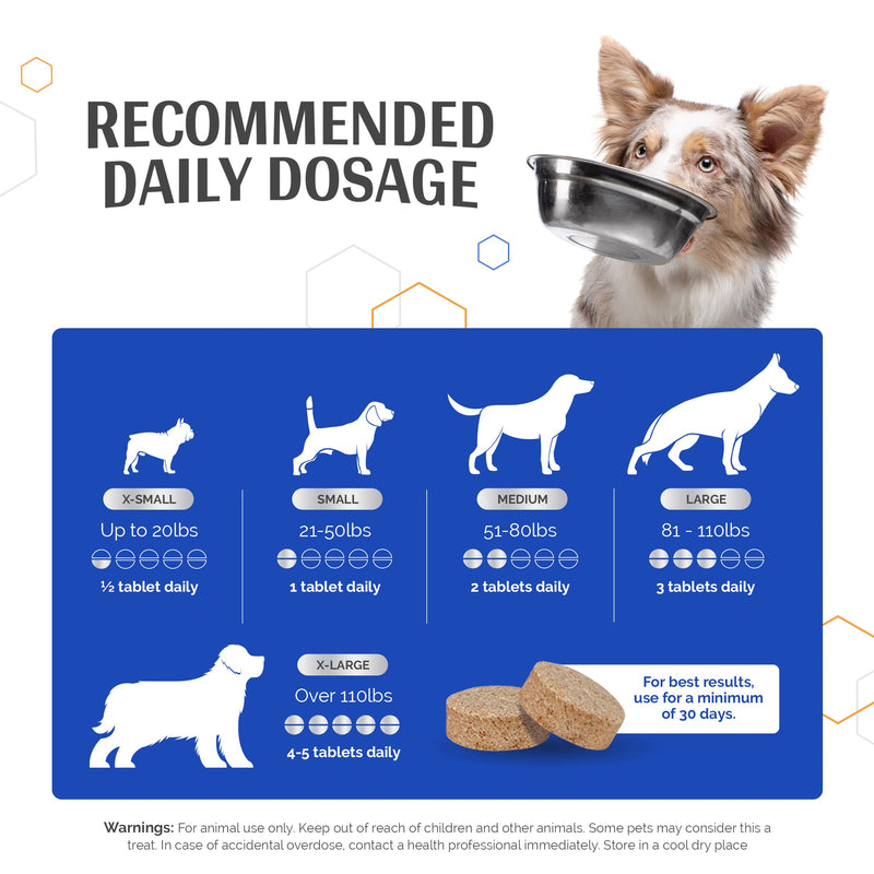 GlycanAid HA Advanced Joint Nutrition for Dogs (60 Chewable Tablets) Made in USA with USA Ingredients: Glucosamine HCL, Chondroitin, Hyaluronic Acid, MSM 60 Count - PawsPlanet Australia