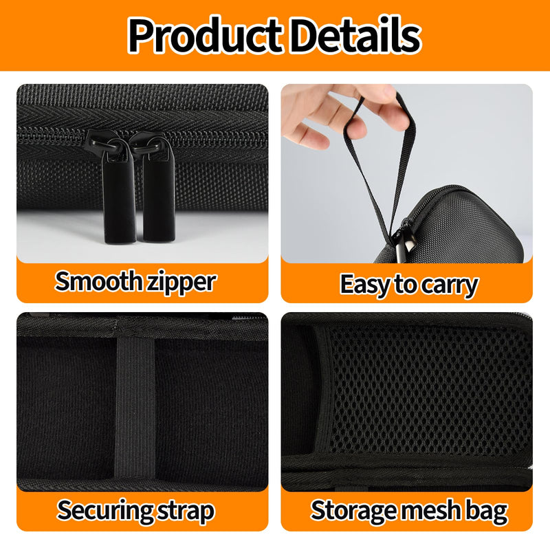 EVA Hard Shell Storage Bag Carrying Case for Fluke F301/F302+/F303/F305/362 Multimeter Testers Case Bag (Black) Black