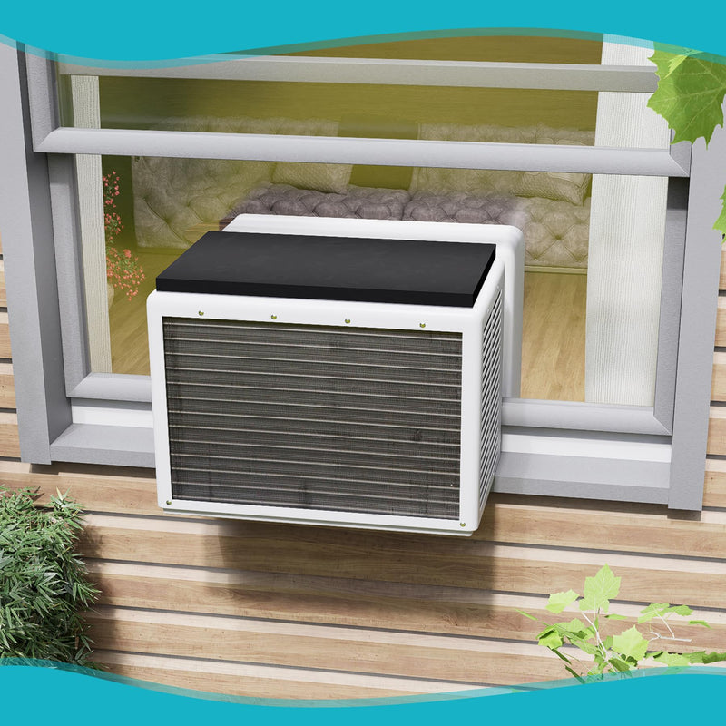 Air Conditioner Drip Cushion, Removable AC Rain Cover with Strong Magnetic Backing, Fit for U-Shaped Window AC Unit, Reduce Noise of Raining, Easy to Cut & Install