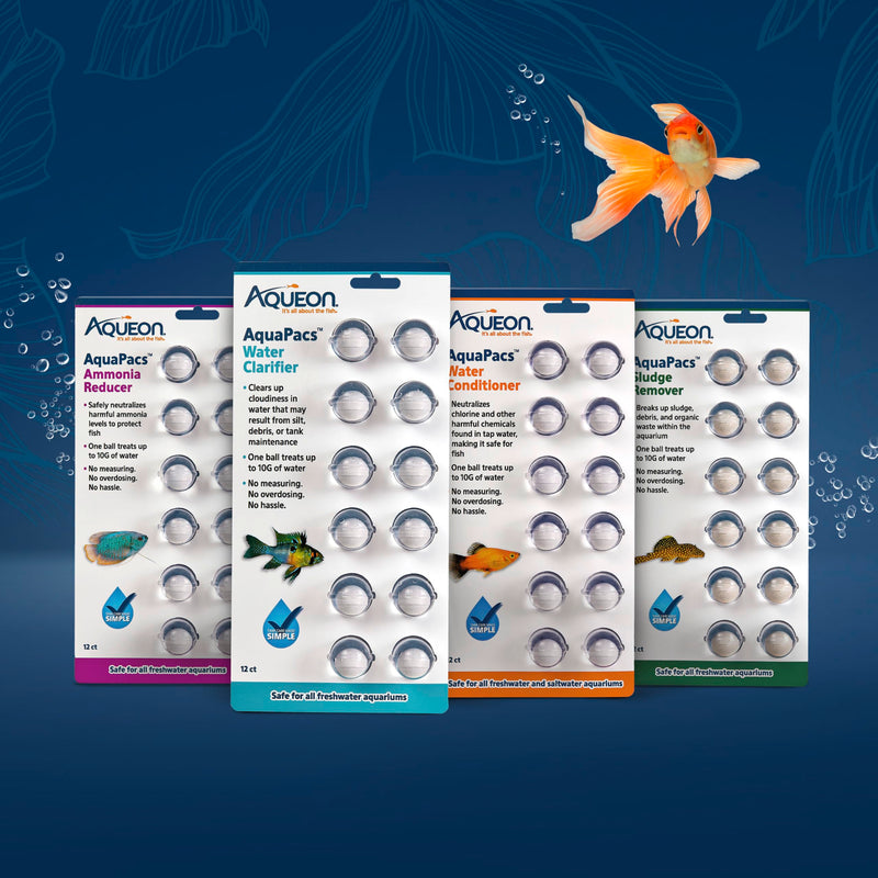 Aqueon AquaPacs Water Clarifier 12 Pack, 10 Gallon