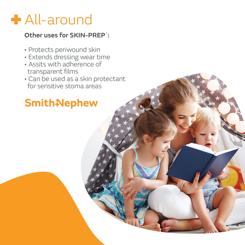 Smith+Nephew SKIN-PREP◊ Wipes, Protective Dressing Wipes, Skin Barrier Film, Contains Alcohol, Box of 50 50 Count (Pack of 1)
