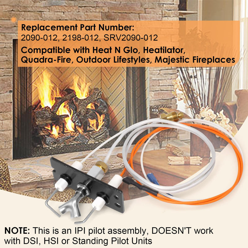 2090-012 Natural Gas IPI Pilot Assembly Kits for Heat N Glo, Heatilator, Quadrafire, Majestic, Outdoor Lifestyle Fireplaces, Pilot Assembly Replacement Parts 2090-012 Natural Gas