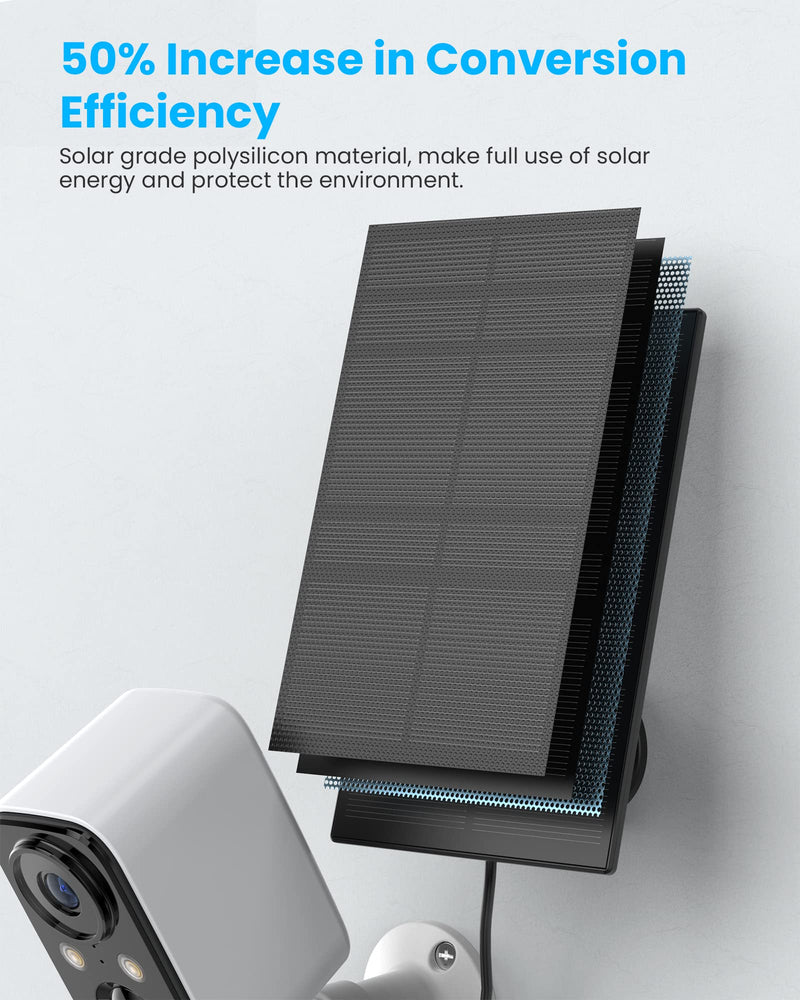 Solar Panel Security Cameras Wireless Outdoor - Battery Powered Cameras for Home Security WiFi Camera Surveillance Indoor System Floodlight Night Vison Alarm Motion Sensor Light Door Cam white