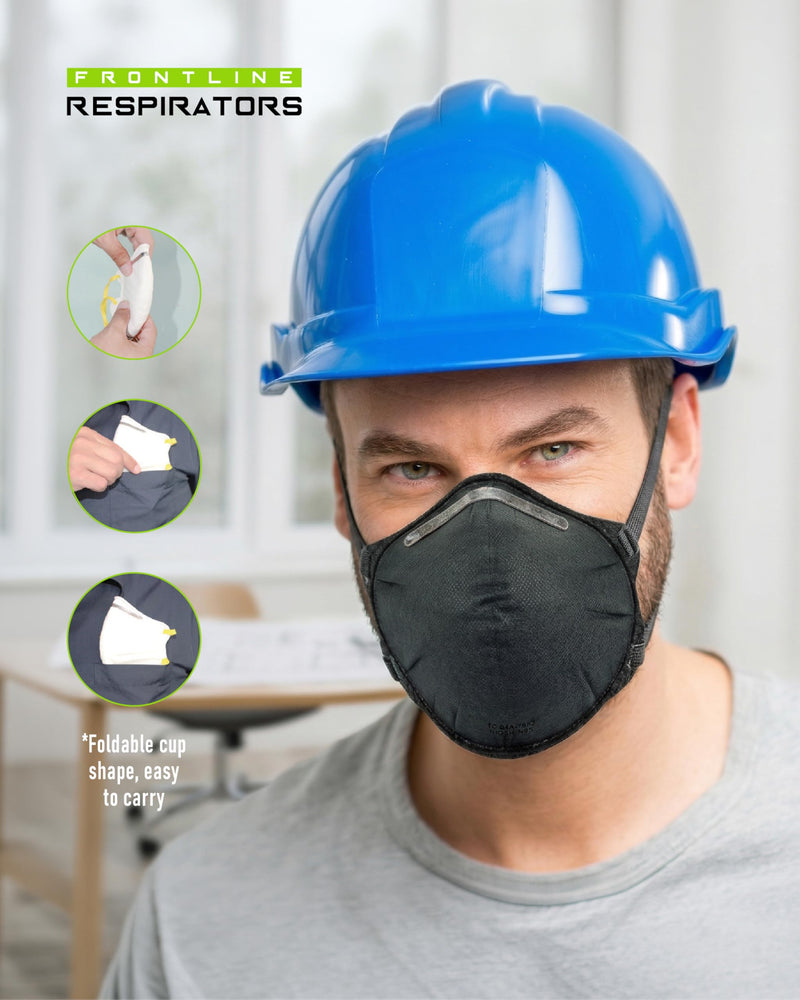 Frontline 5200-OV N95 Disposable Organic Vapor Respirator | Soft Inner Lining | Adjustable Nosepiece | Activated Carbon 1 Count (Pack of 1)