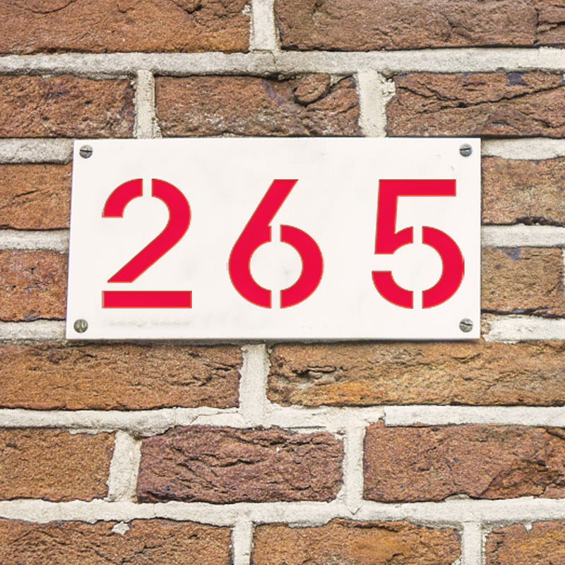 YEAJON 2 Inch Curb Stencil Kit 0-9 Address Number Stencil, 20Pcs Reusable 14 Mil Mylar Plastic Numbers Stencils for Painting on Road, Wall, Wood, Mailbox