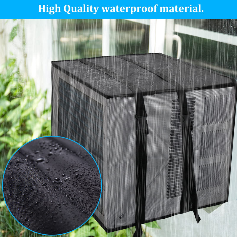 Luxiv Mesh Window AC Cover for Outdoor Summer Window Air Conditioner Unit Black 25.5Wx20.5Dx18H