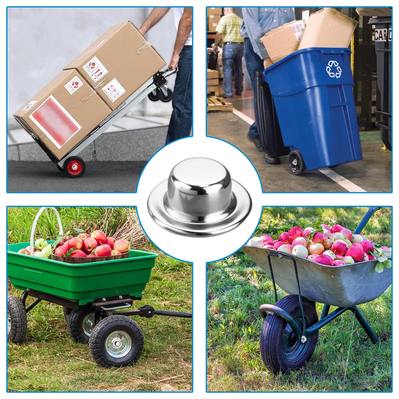 Push-On Pushnut Caps, Spring Steel 5/16" (7.9mm) Axle Cap Nuts, Permanent Push On Fastener for Hand Trucks, Lawn Wagons, Carts & Wheel Axles, 10 Pcs 5/16"