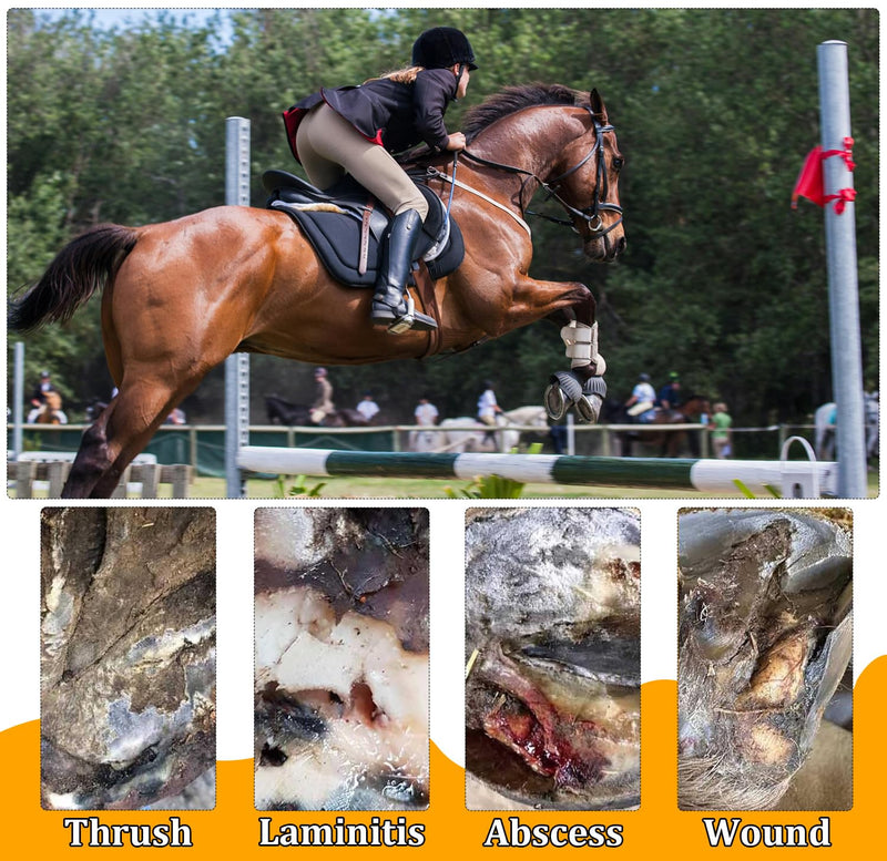 12 Pack Horse Hoof Tape, Strong Sticky Wraps, Magic Cushion Hoof Packing, Thrush Treatment for Horses, Horse Supplies for Real Horses 12 Pcs