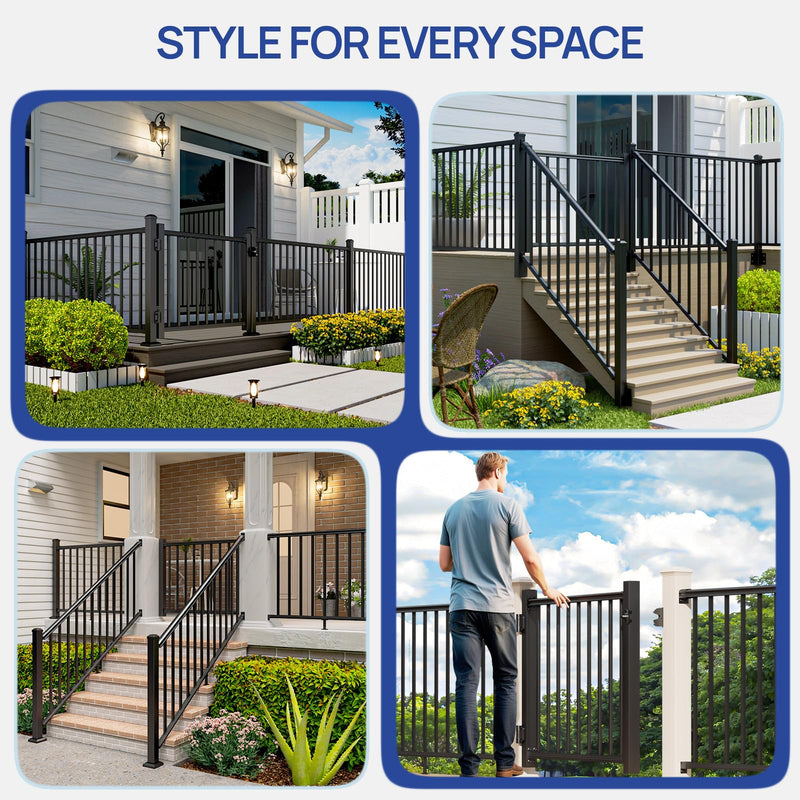Egadis Premium Self-Closing Gate Hinges with Key Lockable Latch, Heavy-Duty Outdoor Gate Hardware Kit for Deck, Patio, Porch, Yard Gates Premium Gate Hinge + Latch