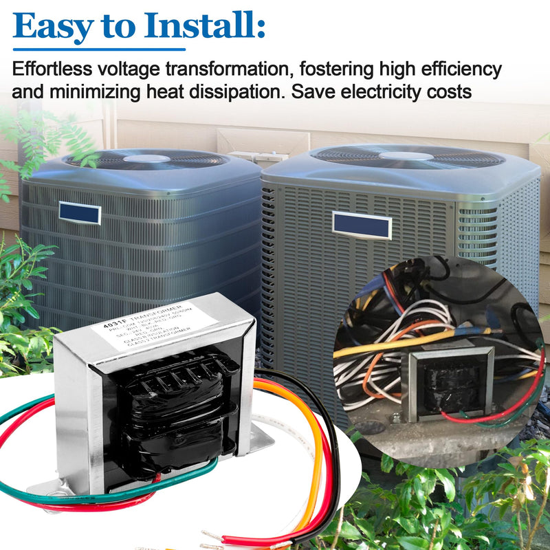 24V 40VA Furnace Transformer for Furnaces/HVAC Equipment, Primary 120/208/240V Secondary 24V Furnace Multi Tap Transformer 4031F, 24V Transformer Replacement Compatible with Packard PF42440 GT446