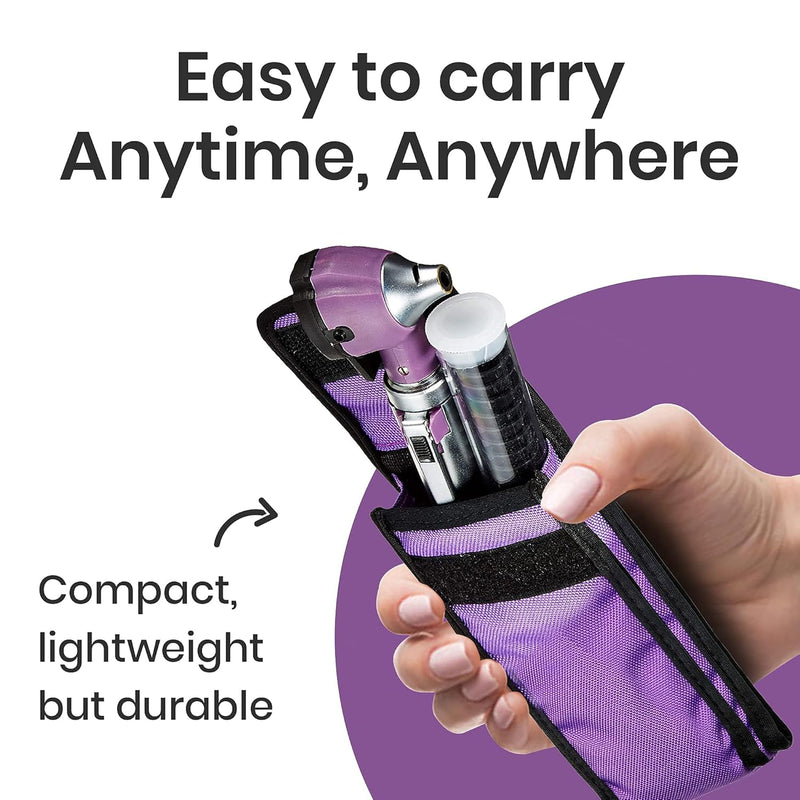 Mini Otoscope Ear Infection Diagnostic Device Ear Scope with Light Pocket Size Tool 10x Canula Multi Colors Purple