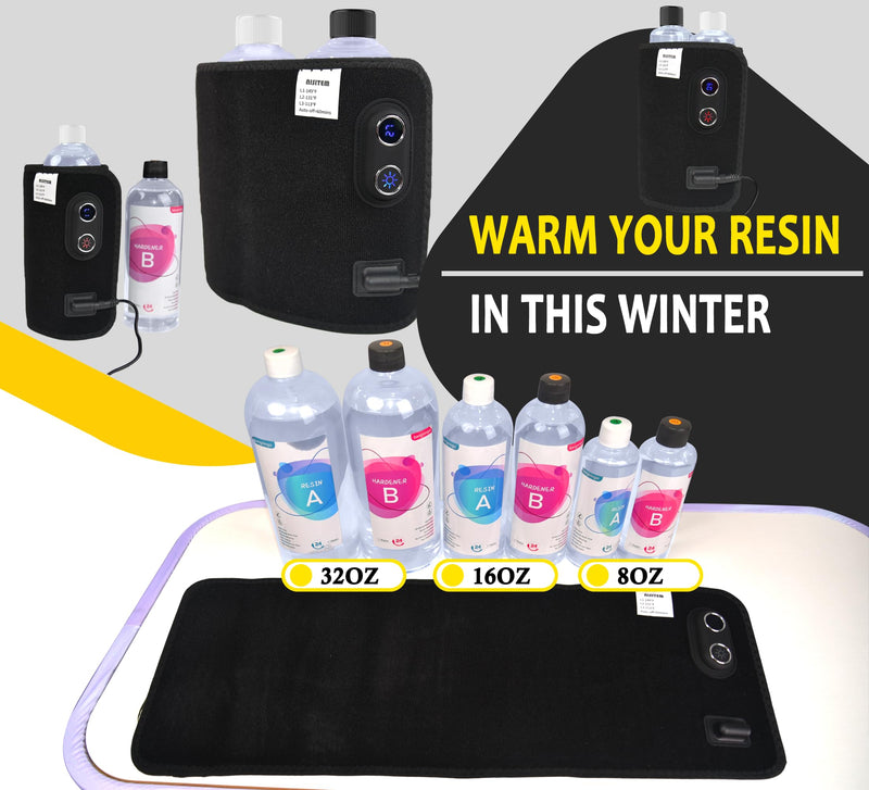 Resin Bottle Warmer, Electric Epoxy Resin Heating Mat to Reduce Bubbles for Smooth Pouring