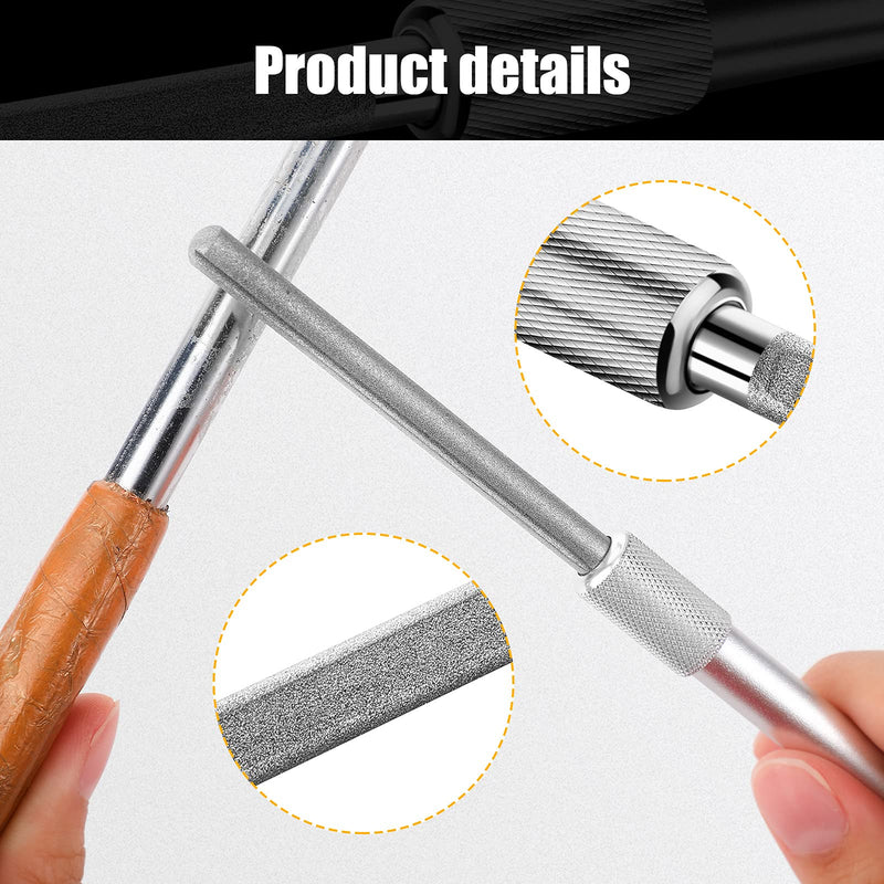 Honoson Diamond Glass File Crystal Repair File Metal Grit Tool Cemented Carbide Metal Grit Tools Crystal Glass Diamond Repair(1 Piece) 1
