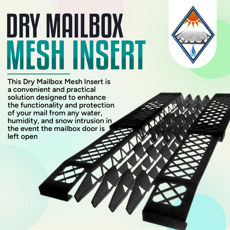 Dry Mailbox Plastic Mailbox Insert Mesh - Elevated Mailbox Tray to Keep Mails High - Expandable Heavy Duty Mailbox Accessories - Mailbox not Included