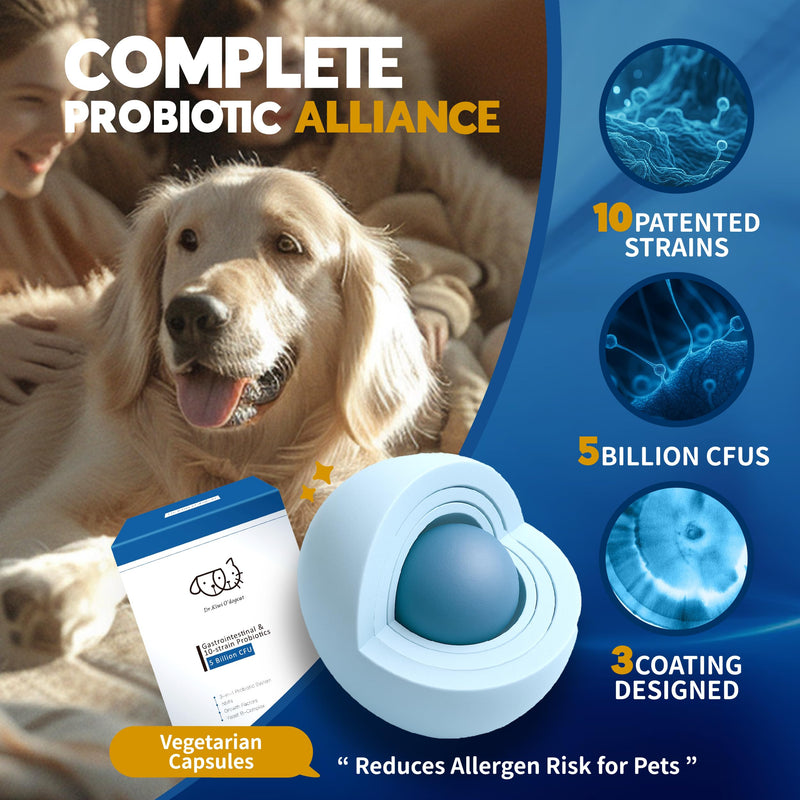 Dr. Kiwi O'dogcat Probiotics for Dogs | Support Gut Health, Diarrhea, Digestive Health & Seasonal Allergies