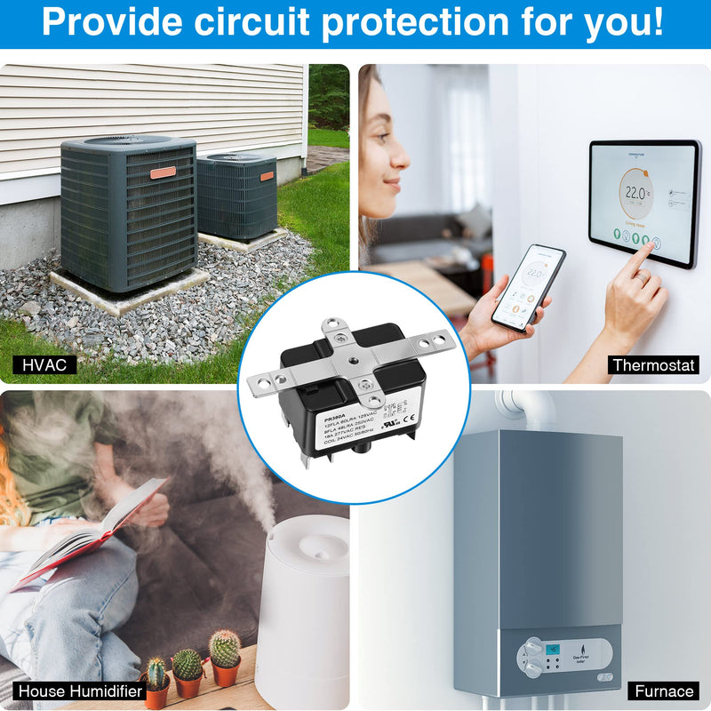 Dreyoo 1 Pack 24V Fan Relay, 90-980 Isolation Relay AC Switch SPST with UL Certification Compatible with Goodman HVAC Furnace Blower Humidifier Blower Heat Sequencer