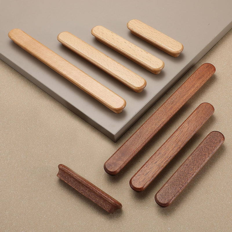 Red Wood-7.56 in 4 pcs Wood Drawer Knobs Pulls Handles Kitchen Cabinets Furniture Dresser Wardrobe Cupboard Drawer Knobs Pulls Handle Red wood-7.56
